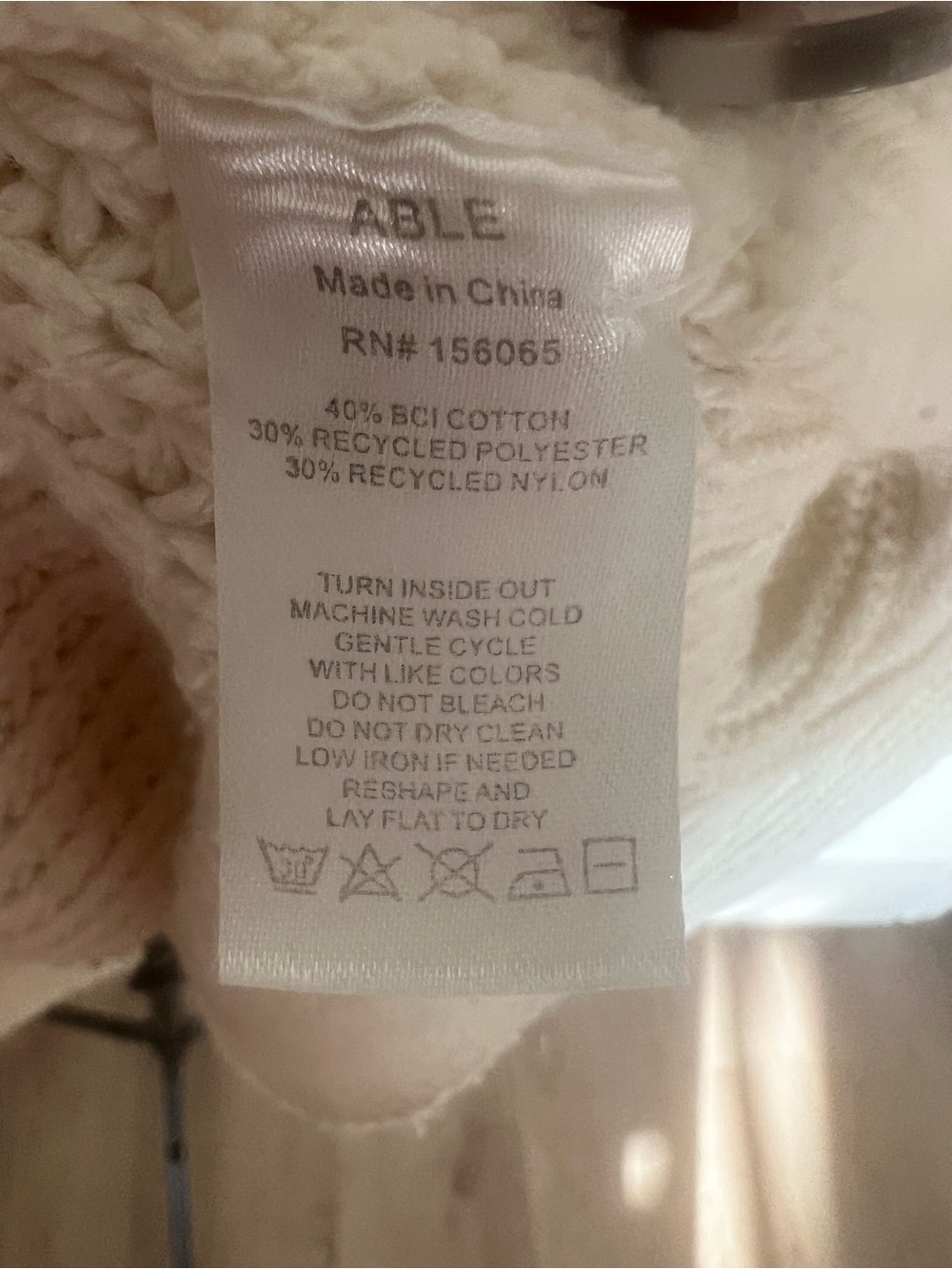 Able Cream Open-Knit Button Cardigan - Picture 4 of 4